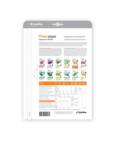 ColorWay Photo Paper, 100 sheets | 180 g/m² | A4 | High Glossy