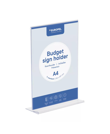 Informacinis stovas EUROPEL Budget,T tipo, A4, vertikalus