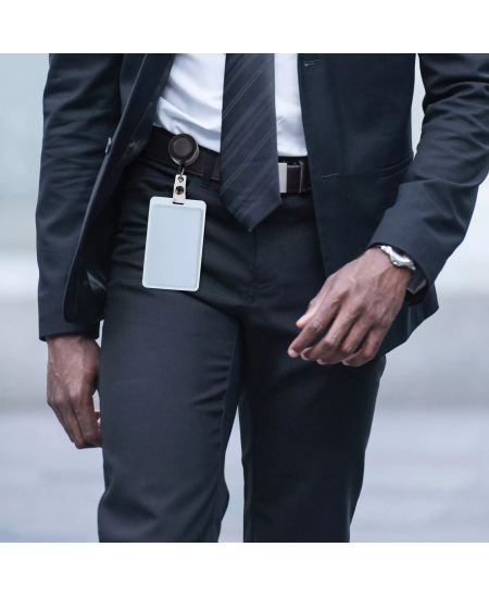 Laikiklis su rite vardinės kortelės dėklui EUROPEL, juodas