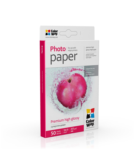 ColorWay Photo Paper, 50 sheets | 255 g/m² | 10x15 | Premium High Glossy