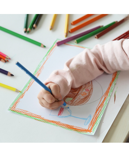 Spalvoti pieštukai PRIMO, šešiakampiai, 24 spalvų