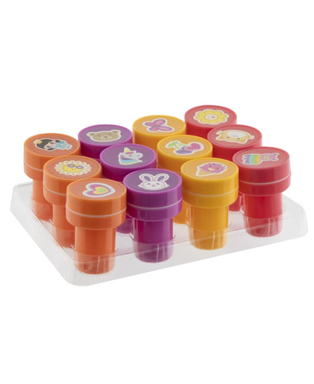 Savaime sudrėkinami antspaudukai  MOXY, raudona, 12 vnt.