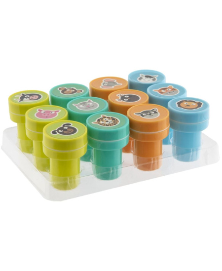 Savaime sudrėkinami antspaudukai  MOXY, žydra, 12 vnt.