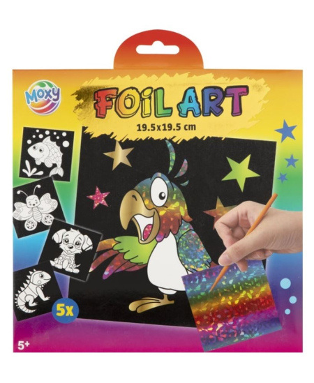 Dekoravimo folija rinkinys MOXY Papūga, 5 piešinukai