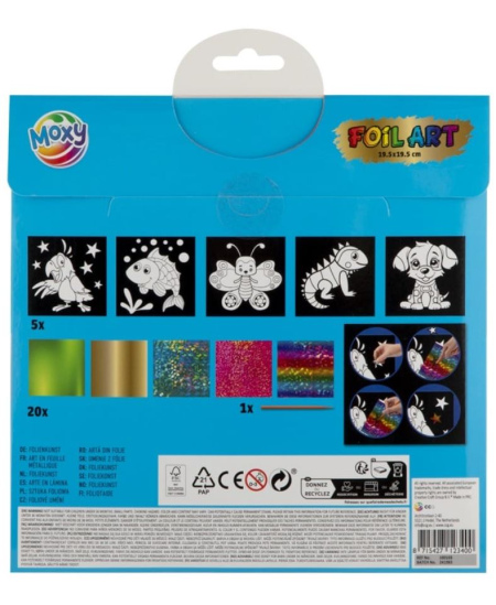 Dekoravimo folija rinkinys MOXY Papūga, 5 piešinukai