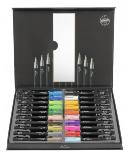 Akrilinių markerių rinkinys dėžutėje NASSAU, 20 spalvų