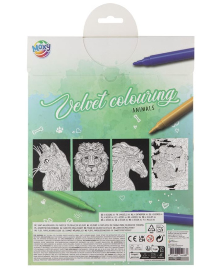 Spalvinimo knygelė su aksomo kontūrais GRAFIX Katė, A4, 4 lapai