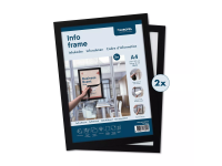Informacinis rėmelis EUROPEL, lipnus, A4, juodas, 2 vnt