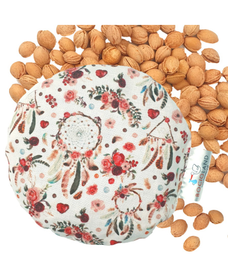 Vyšnių kauliukų pagalvėlė BOCIOLAND, rožinė sapnų gaudyklė, BL213