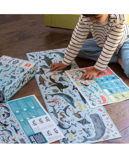 Pastabumo dėlionė Apli Kids „Nykstantys jūrų gyvūnai“