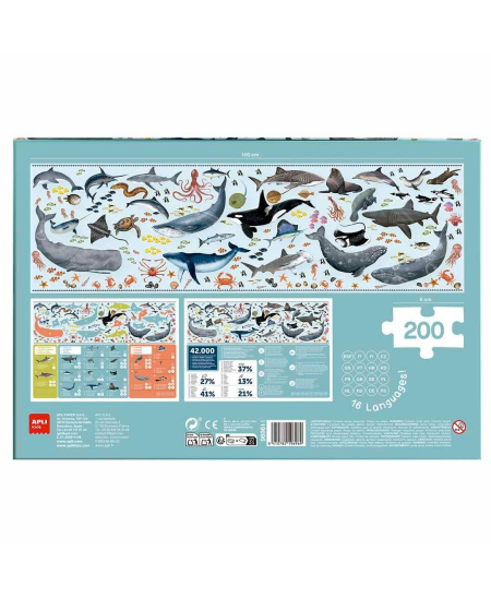 Pastabumo dėlionė Apli Kids „Nykstantys jūrų gyvūnai“