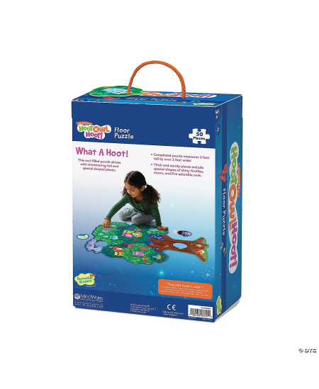 Grindų dėlionė MindWare „Hoot Owl Hoot Floor Puzzle“