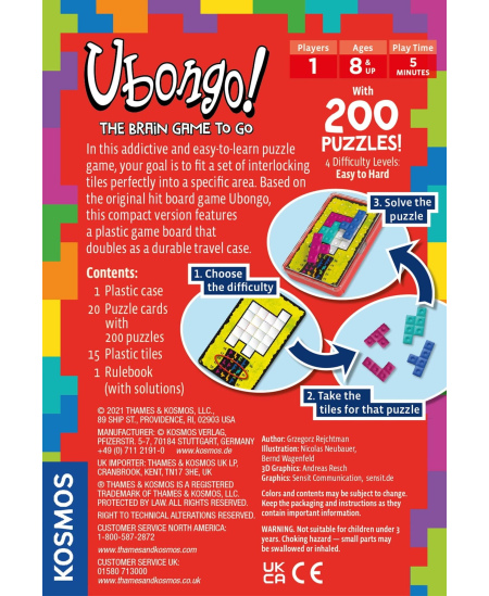 Stalo žaidimas Thames&Kosmos "Ubongo: The Brain to Go"