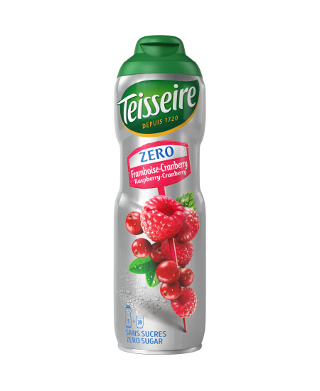 Sirupas TEISSEIRE, aviečių ir spanguolių skonio, be cukraus, 0,6l