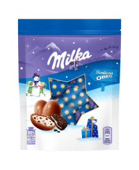 Pieninio šokolado saldainiai, MILKA Bonbons Oreo, 86g