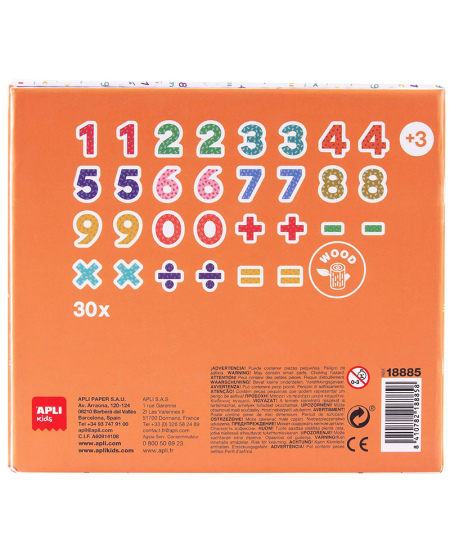 Mokomoji priemonė Apli Kids „mediniai magnetiniai skaičiai“