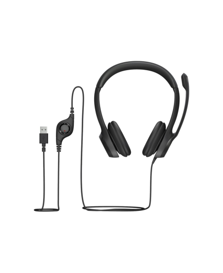Logitech | Computer headset | H390 | Built-in microphone | USB Type-A | Black