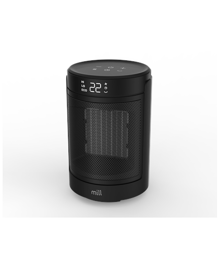 Mill FH1500BLACK | Ceramic fan heater | 1500 W | Suitable for rooms up to 22 m² | Black