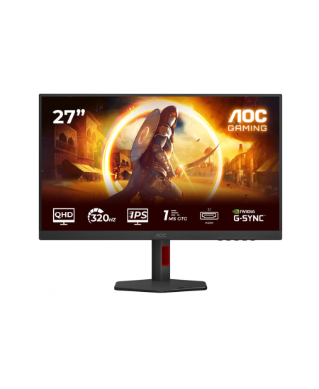 AOC | Q27G4SRU | 27 " | Fast IPS | QHD | 16:9 | 320 Hz | 0.3 ms | 2560 x 1440 pixels | 400 cd/m² | HDMI ports quantity 2 |