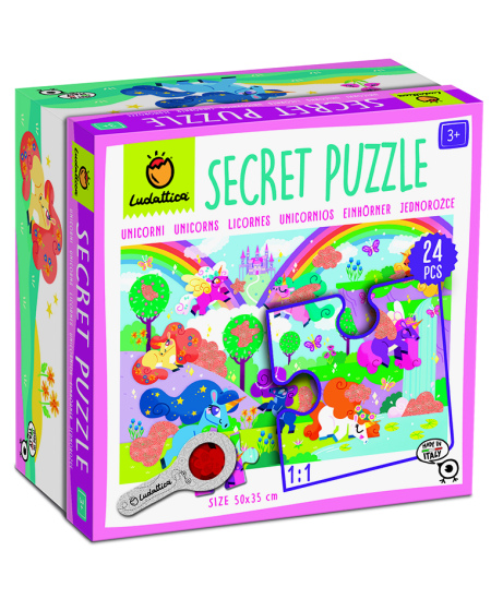 Dėlionė su paslaptimis LUDATTICA Vienaragiai, 24 det.