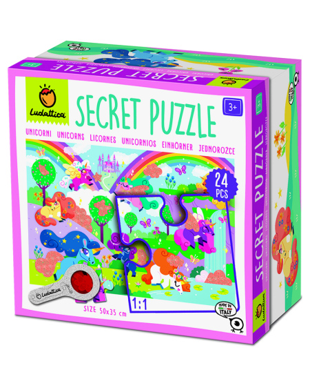 Dėlionė su paslaptimis LUDATTICA Vienaragiai, 24 det.