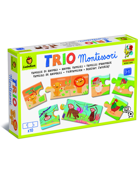Montessori žaidimas-loginė dėlionė LUDATTICA Gyvūnų šeimos (3+)