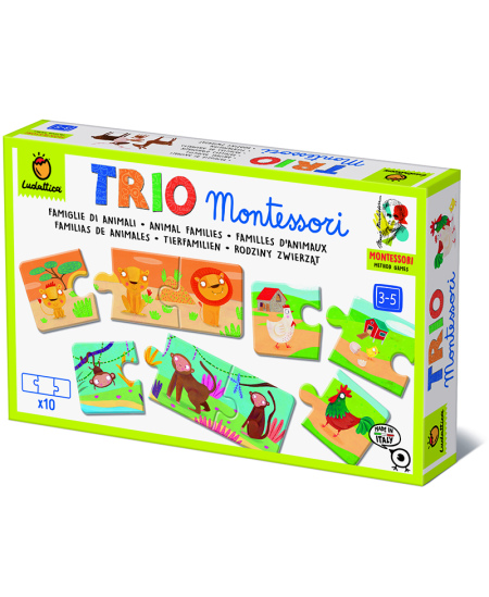 Montessori žaidimas-loginė dėlionė LUDATTICA Gyvūnų šeimos (3+)