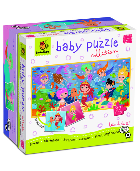 Dvipusė dėlionė mažyliams LUDATTICA Undinėlės, 32 det.