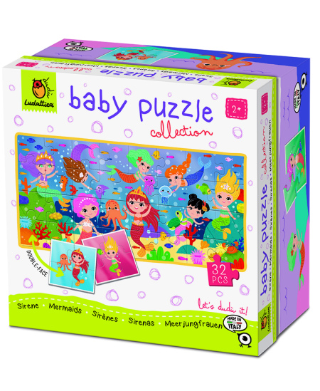 Dvipusė dėlionė mažyliams LUDATTICA Undinėlės, 32 det.