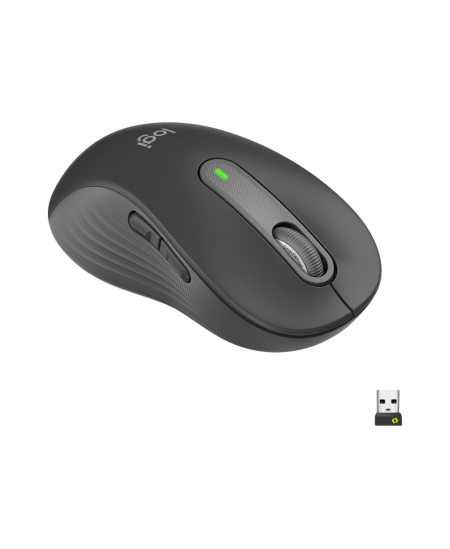 Logitech Signature M650 L Left Wireless Mouse, RF Wireless + Bluetooth, 2000 DPI, Graphite | Logitech
