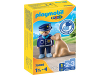 PLAYMOBIL 1.2.3 "Policininkas su šunimi", 70408