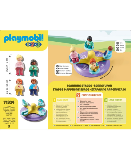 PLAYMOBIL 1.2.3 "Karuselė su skaičiais", 71324
