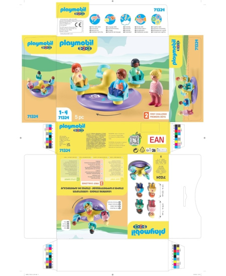 PLAYMOBIL 1.2.3 "Karuselė su skaičiais", 71324
