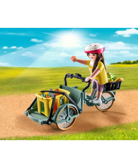 PLAYMOBIL Country "Ūkininkės dviratis su priekaba", 71306