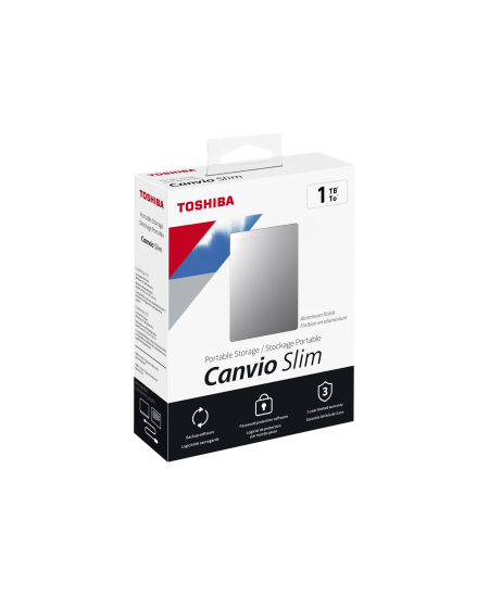 Canvio Slim | HDTD310ES3DA | 1000 GB | 2.5 " | USB 3.2 Gen1 | Silver