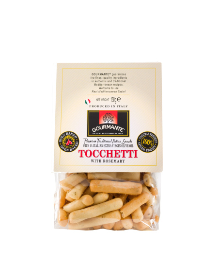 Krekeriai Tocchetti GOURMANTE, su rozmarinais, 150 g