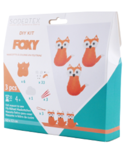 Siuvimo rinkinys LOOLIPO Lapės, 3 vnt.