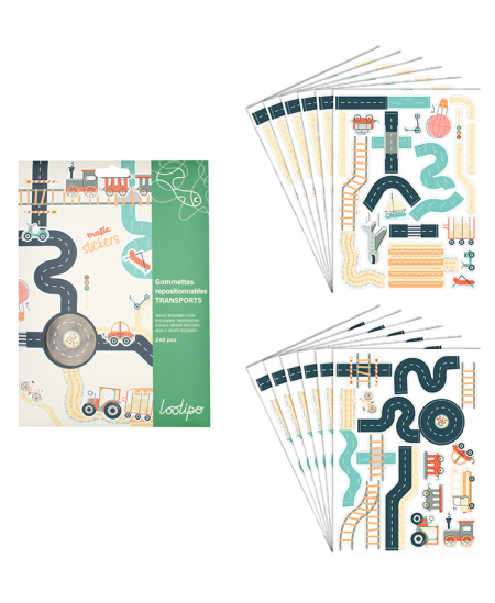 Perkeliami lipdukai LOOLIPO Transportas, 240 vnt.