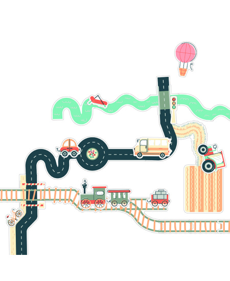 Perkeliami lipdukai LOOLIPO Transportas, 240 vnt.