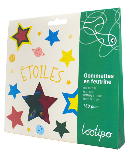 Lipdukai iš veltinio dekoravimui LOOLIPO Žvaigždutės, 150 vnt.
