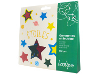 Lipdukai iš veltinio dekoravimui LOOLIPO Žvaigždutės, 150 vnt.