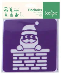 Piešimo trafaretai LOOLIPO Kalėdos, 6 vnt.