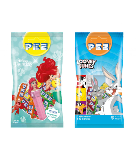 Saldainiai PEZ, įvairių skonių, su papildymu, 85 g