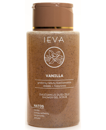 Šveičiamoji dušo želė IEVA,  vanilės kvapo 300 ml
