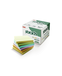 Lipnūs lapeliai STICK´N, FSC, 76 × 76 mm, 600 lapelių, įvairių pastelinių spalvų