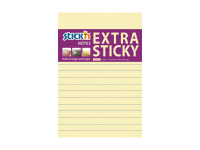 Itin lipnūs lapeliai STICK´N, 150 × 101 mm, 90 lapelių, su linijomis, geltoni