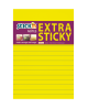 Itin lipnūs lapeliai STICK´N, 150 × 101 mm, su linijomis, 90 lapelių, neoninės geltonos