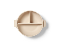 Babyono lėkštutė silikoninė neslystanti su dangteliu ir skyriais kreminė 1661/03