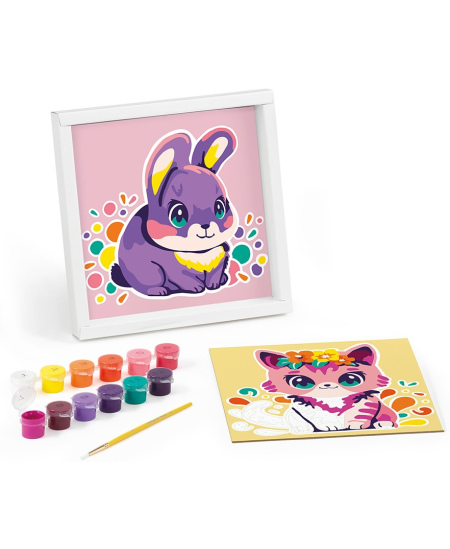 Tapyba pagal skaičius MAPED Creativ "Katė ir triušis", 20x20 cm