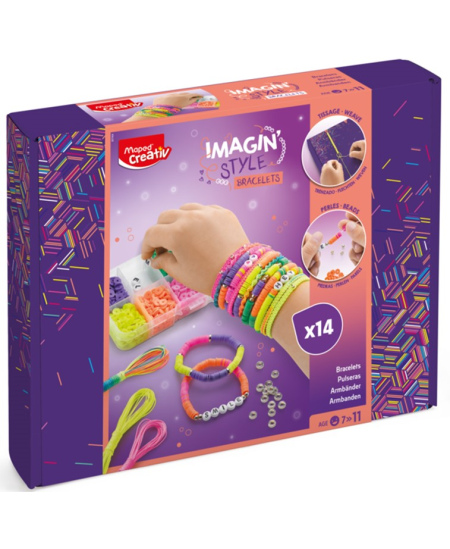 Apyrankių meistravimo komplektas MAPED Creativ ImaginStyle, neoninis